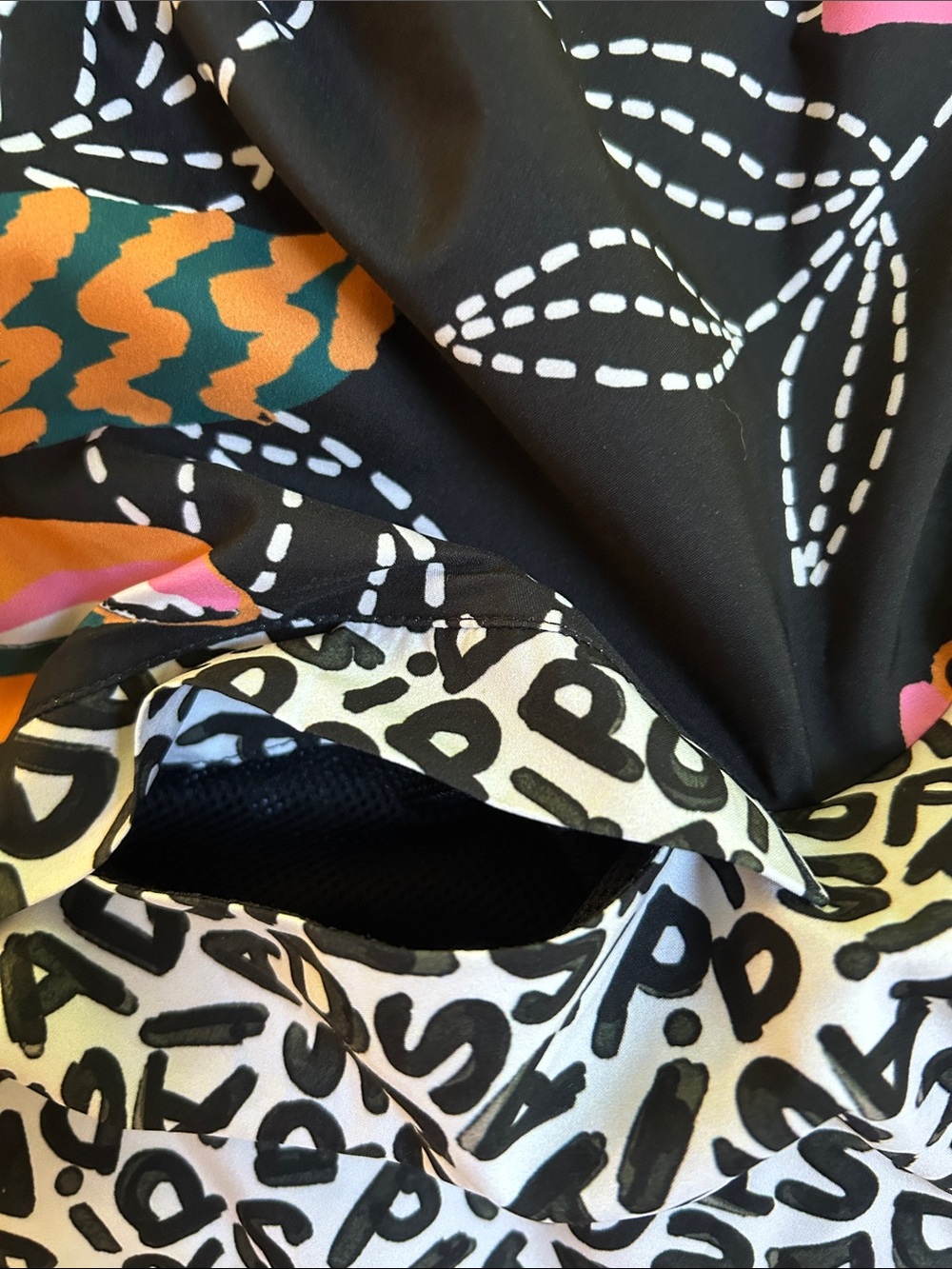 Adidas/Farm Rio Women's Black Floral & Leopard Print Zip Jacket - Picture 3 of 4